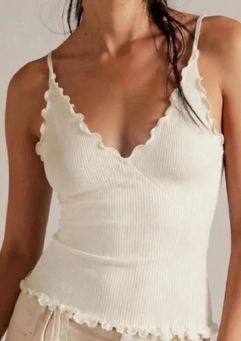 Free People Easy to Love Cami White M/L